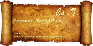 Csernai Teodóra névjegykártya